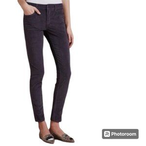 Pilcro by Anthropologie Moto Zip Gray Corduroy Skinny Pants Size 6